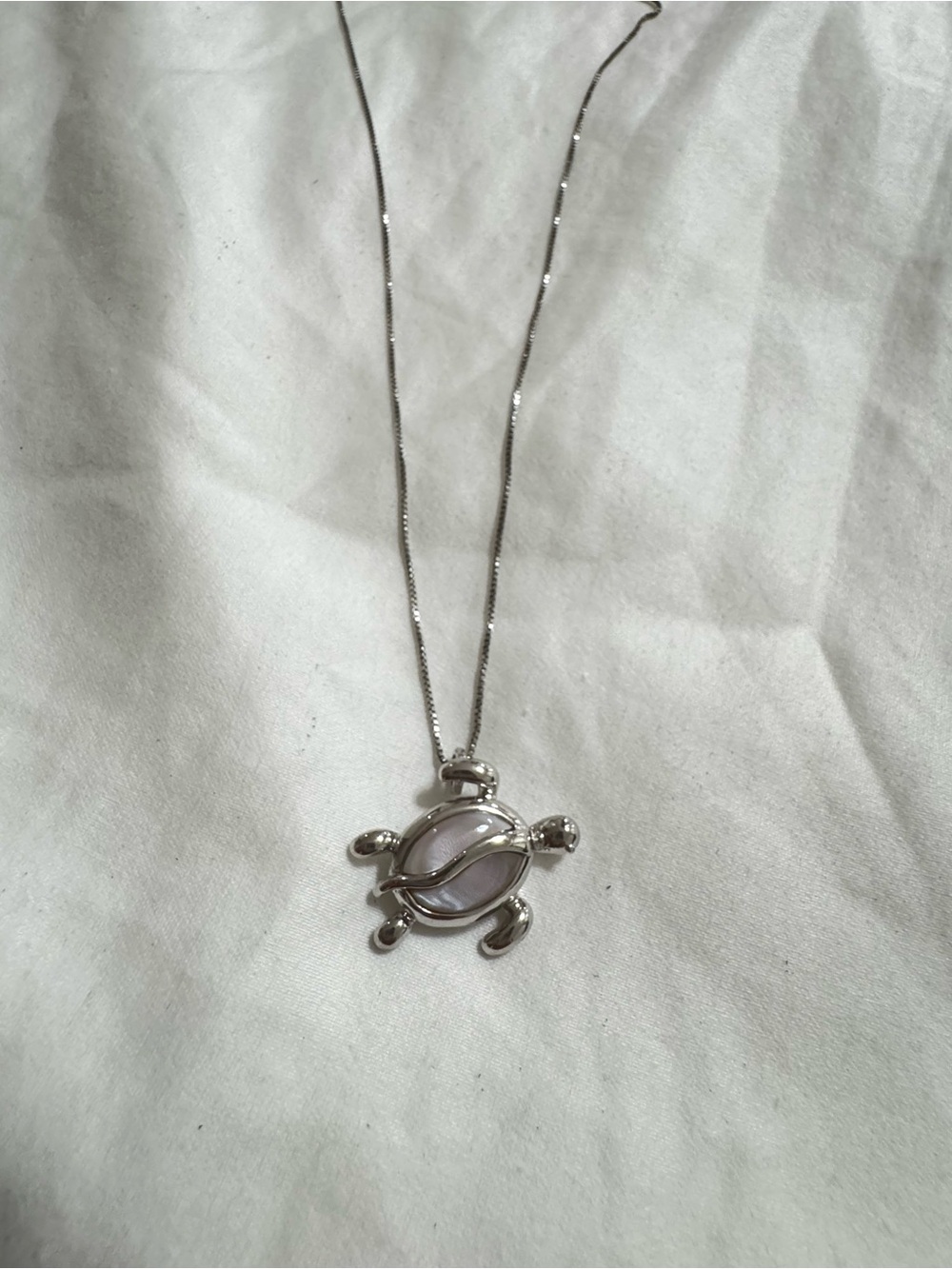 Sterling Silver 925 Sea Turtle Pendant Necklace 18” Italy - Picture 2 of 12